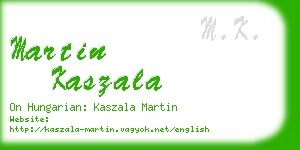 martin kaszala business card